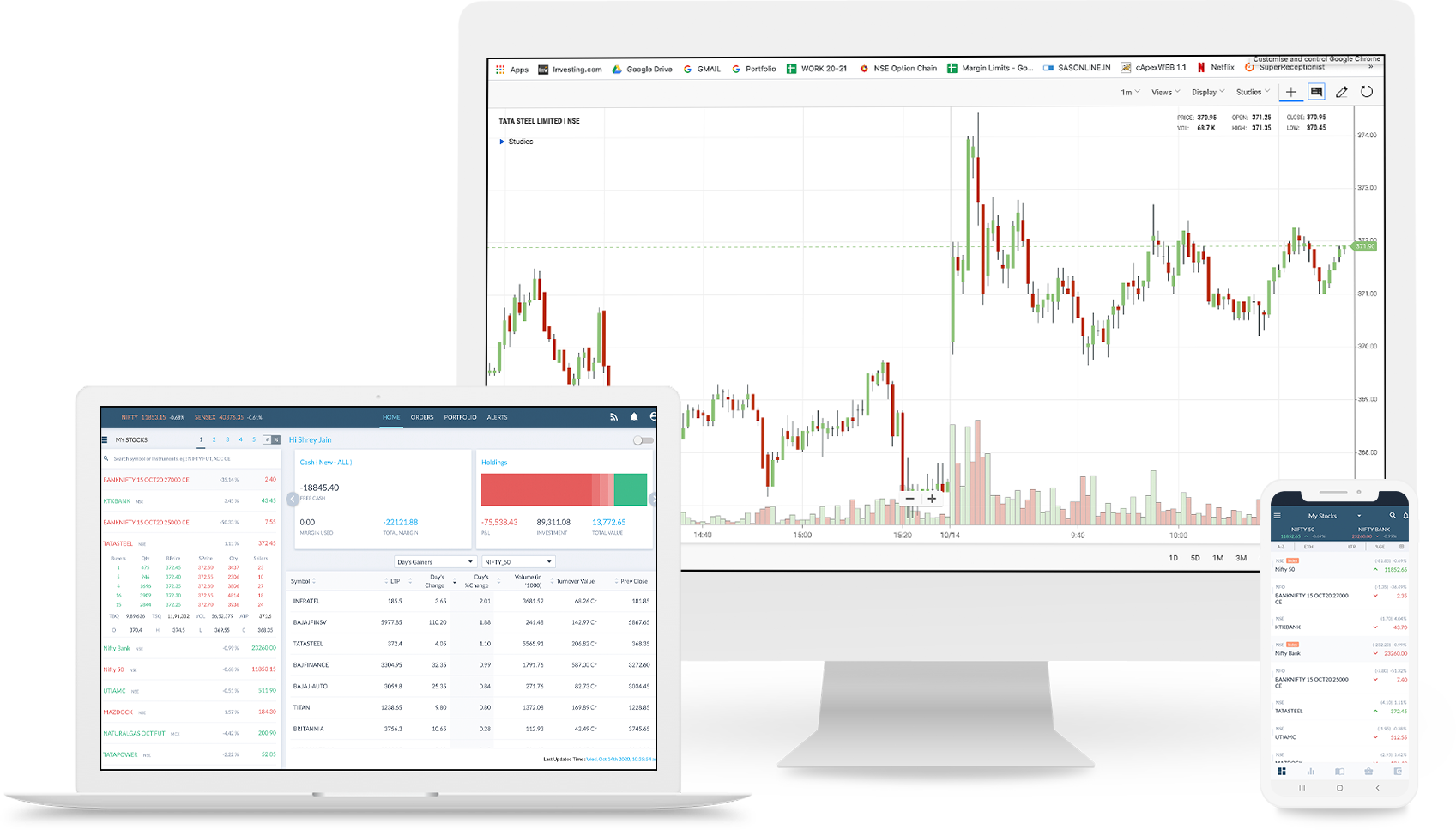 Alpha Trader on desktop, web, and mobile - Image