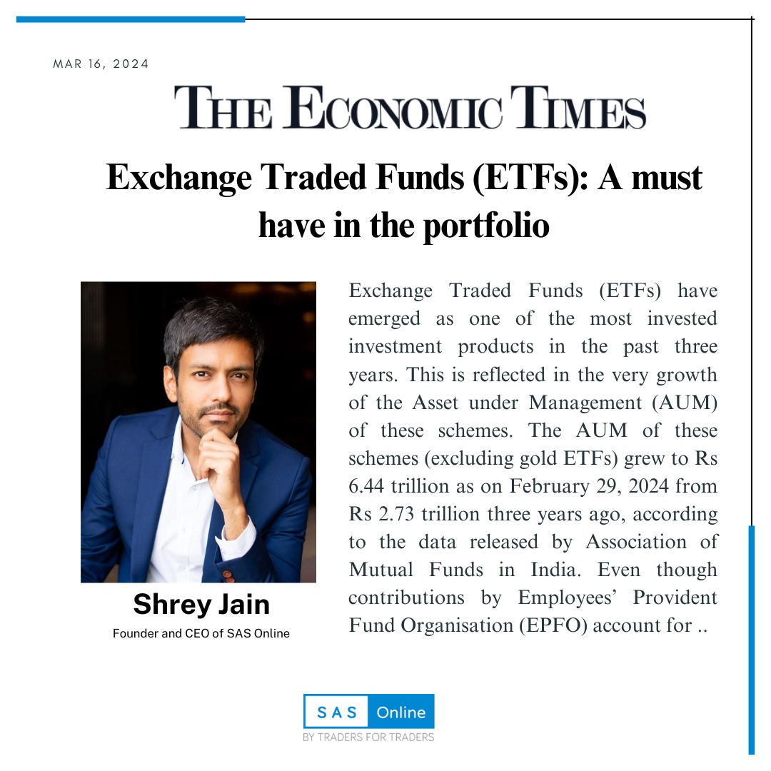 Exchange Traded Funds (ETFs): A must have in the portfoilio
